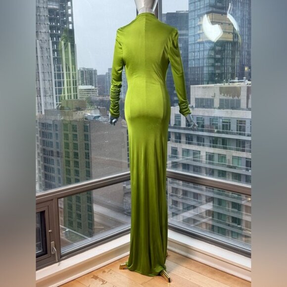 🆕 RAT & BOA 🧿 NWOT Octavia Long Sleeve Column Maxi Dress, Green - Sz M US 6 - Picture 8 of 16